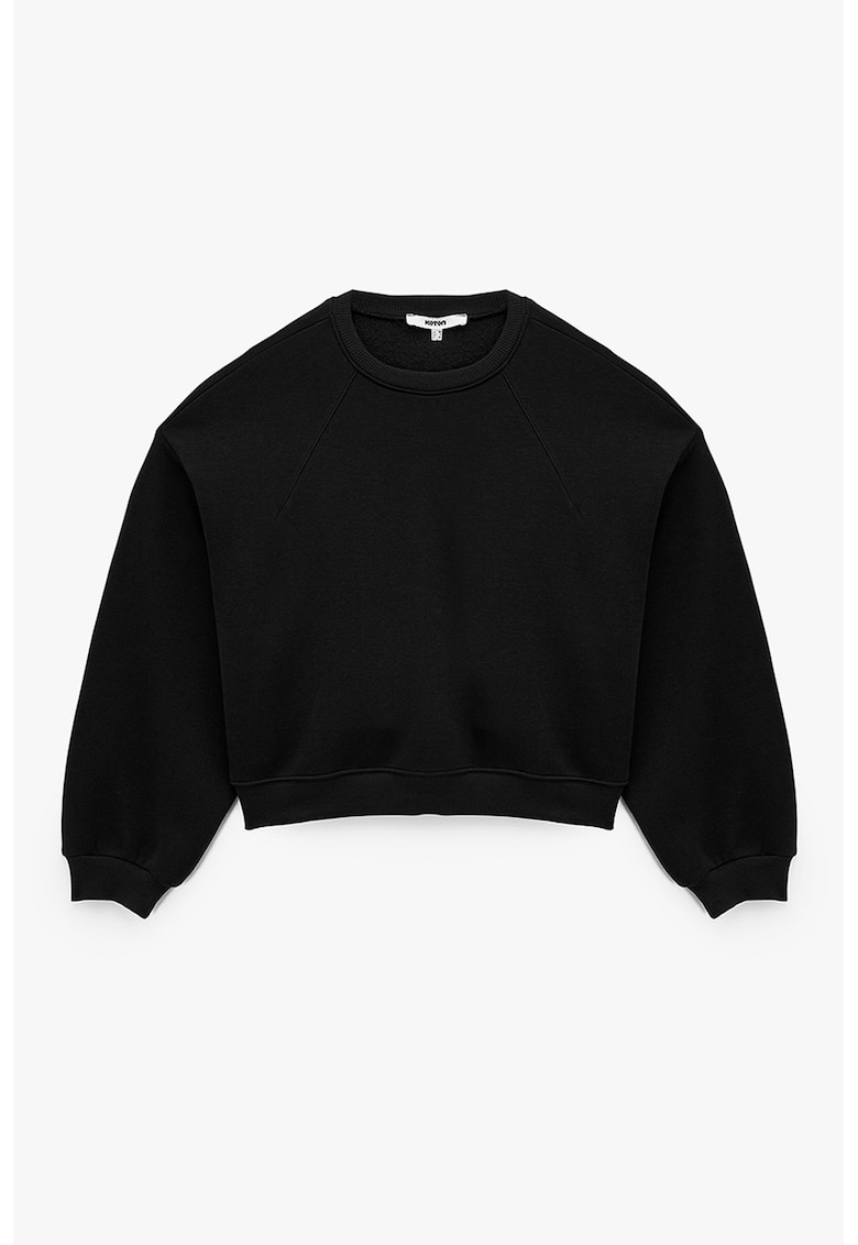 Bluza de trening cu decolteu la baza gatului - Negru