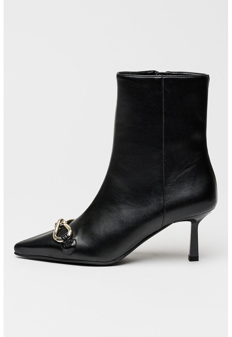 Botine din piele ecologica Katniss - Negru