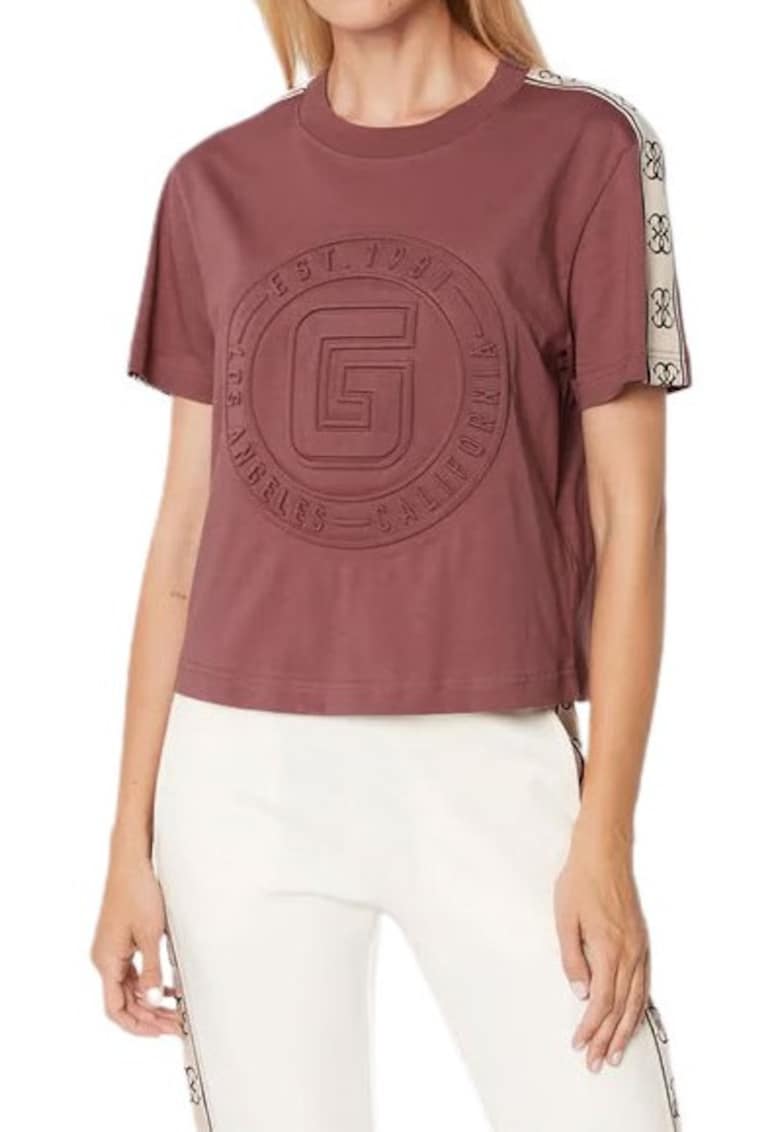 Tricou dama  Bumbac - Visiniu - Visiniu