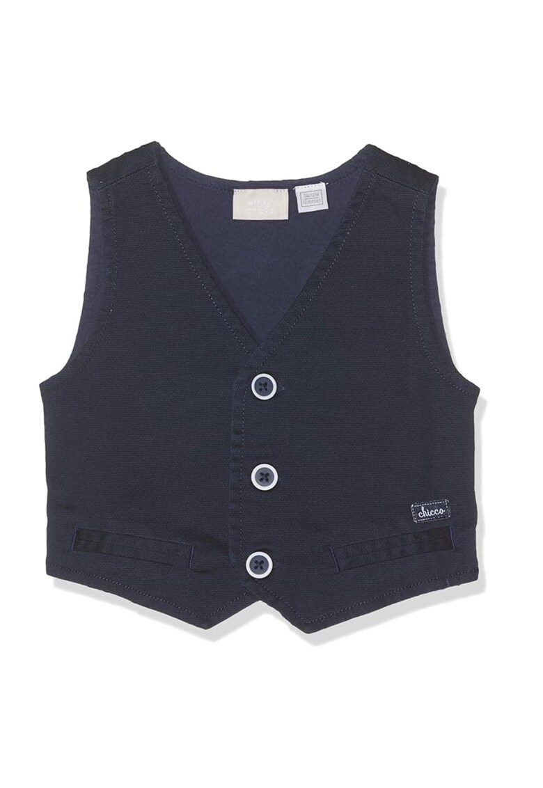 Vesta  bleumarin - bumbac - cu buzunare - pentru baieti