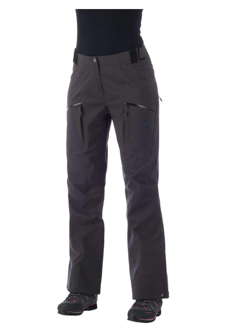 Pantaloni de schi dama -  Poliamida - Rezistent la apa - Ajustare talie - Negru -