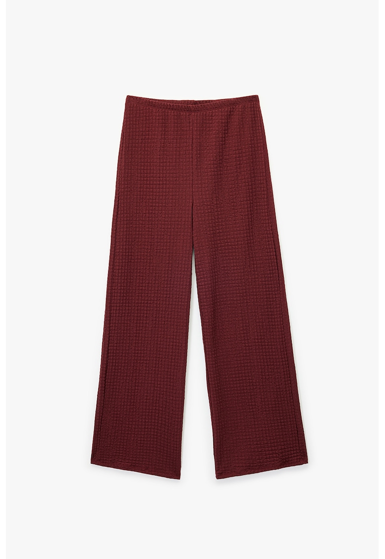 Pantaloni uni regular fit - Visiniu