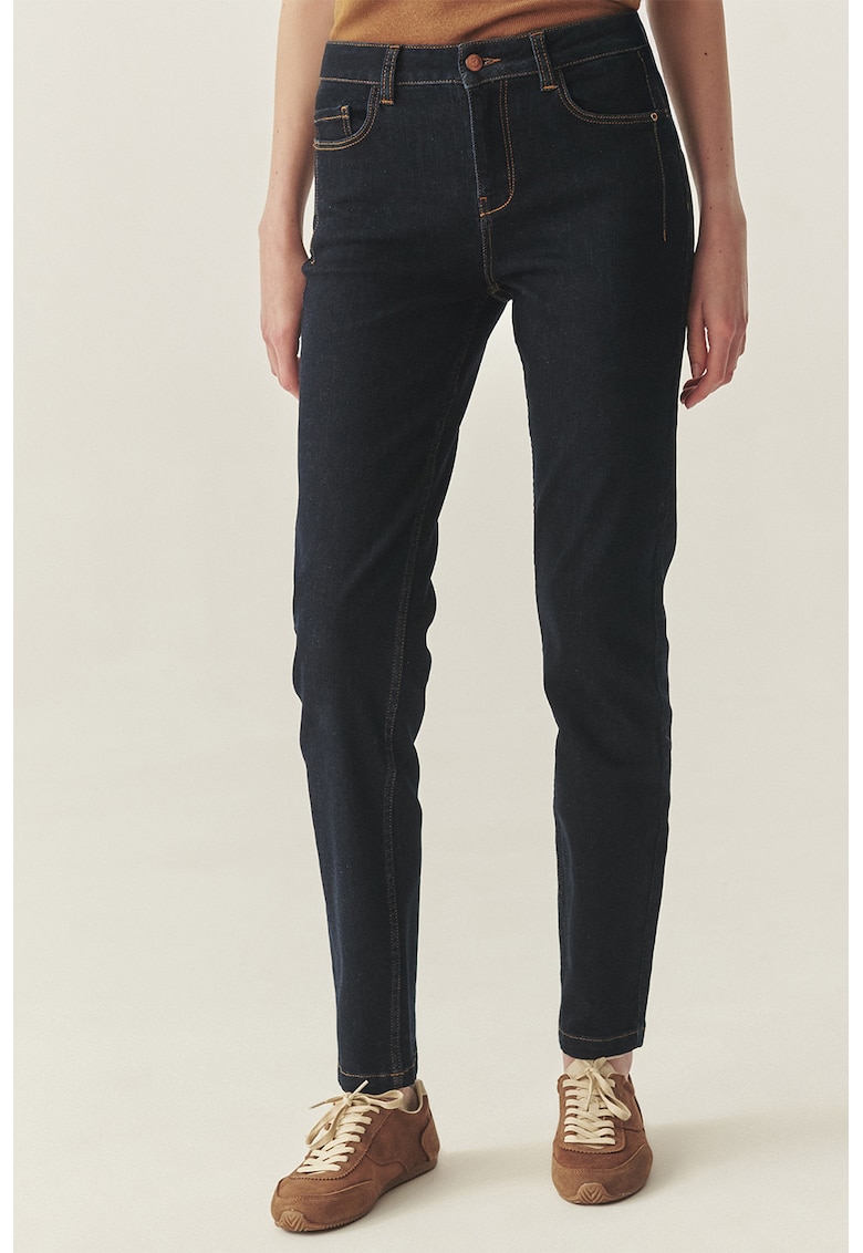 Blugi regular-fit cu model uni - Gri antracit
