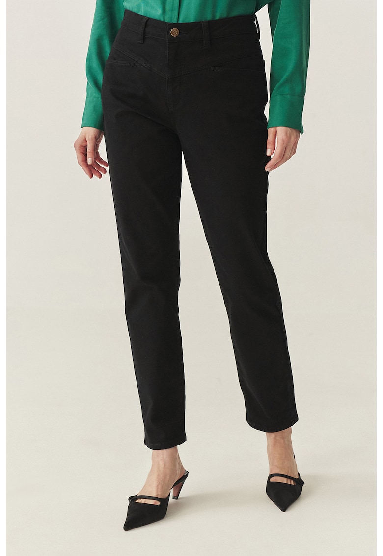 Blugi slim-fit cu buzunare - Negru