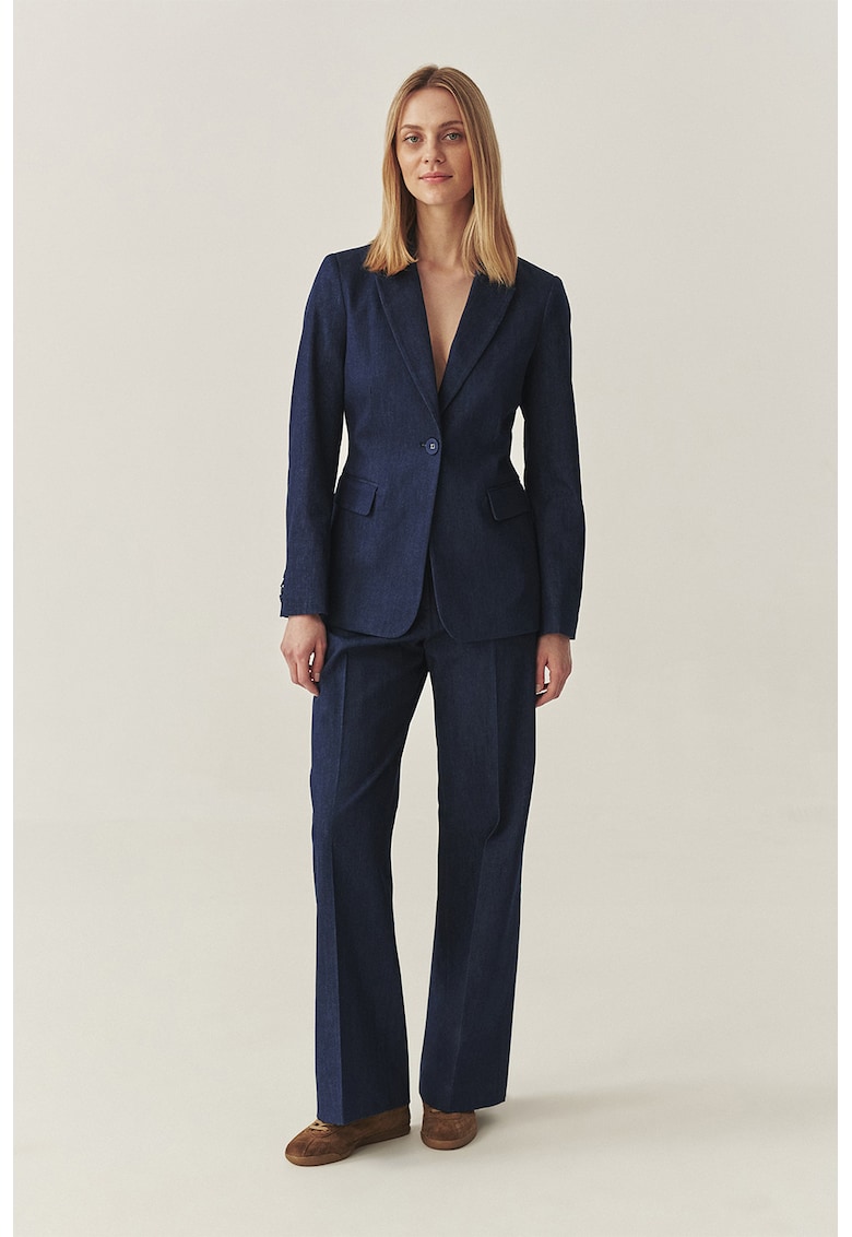 Sacou regular-fit din denim - Bleumarin