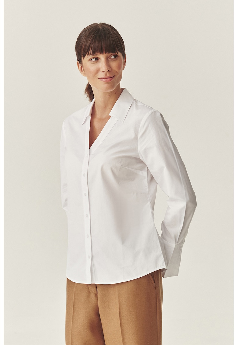 Camsa regular-fit din bumbac - Alb
