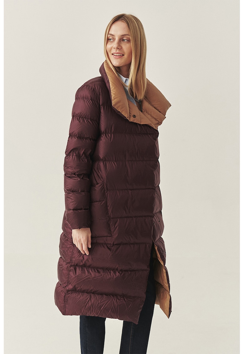 Geaca reversibila cu umplutura de puf - Violet pruna