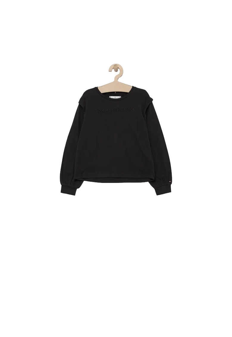 Bluza sport pentru fete -  Bumbac/Poliester - 74 cm - Negru