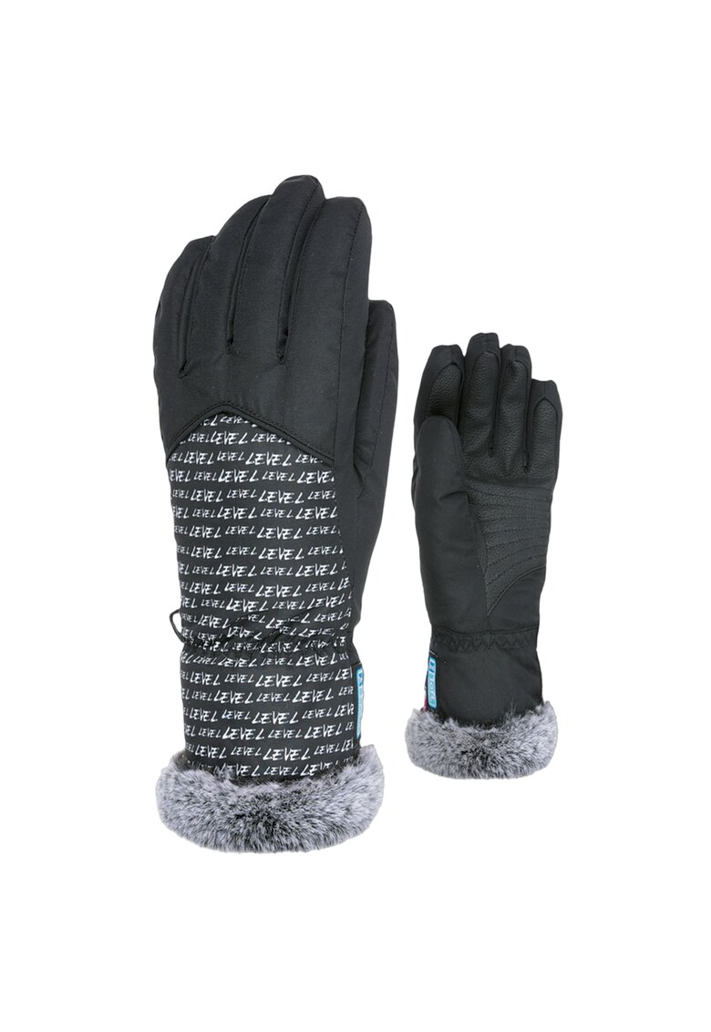 Manusi ski copii - Level - Piele/Poliester - Negru -