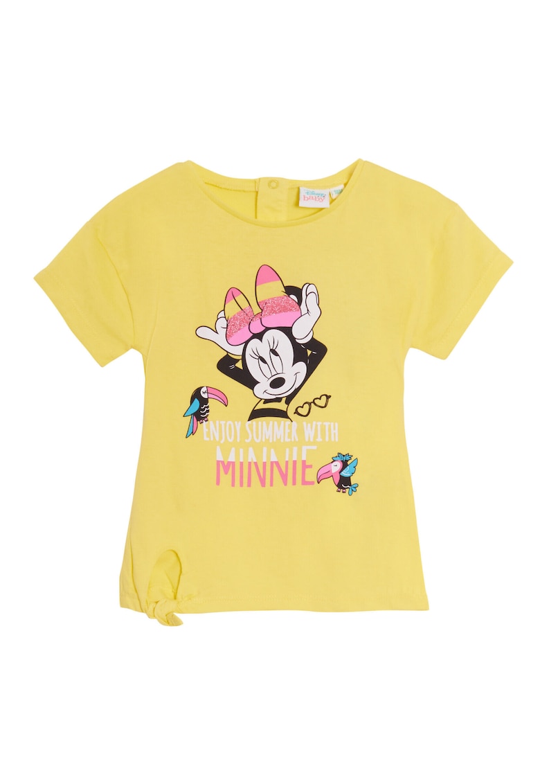 Tricou copii Minnie Mouse - Imprimeu tropical - Galben - Bumbac
