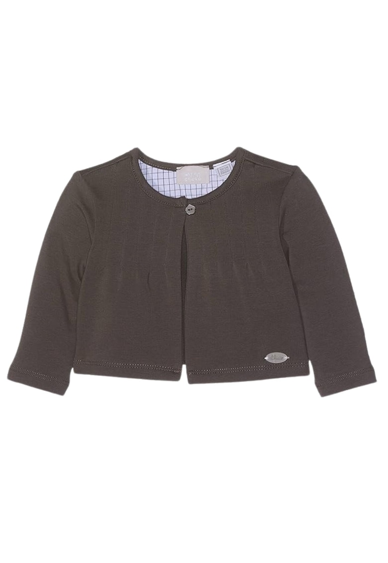 Bolero  pentru fete - gri - bumbac-elastan - cu volane decorative