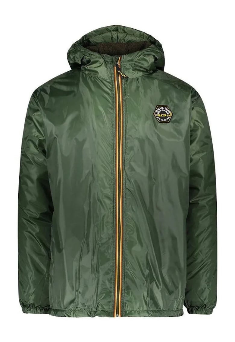 Jacheta barbati  primavara - verde - poliester - cu gluga - captusita - Verde