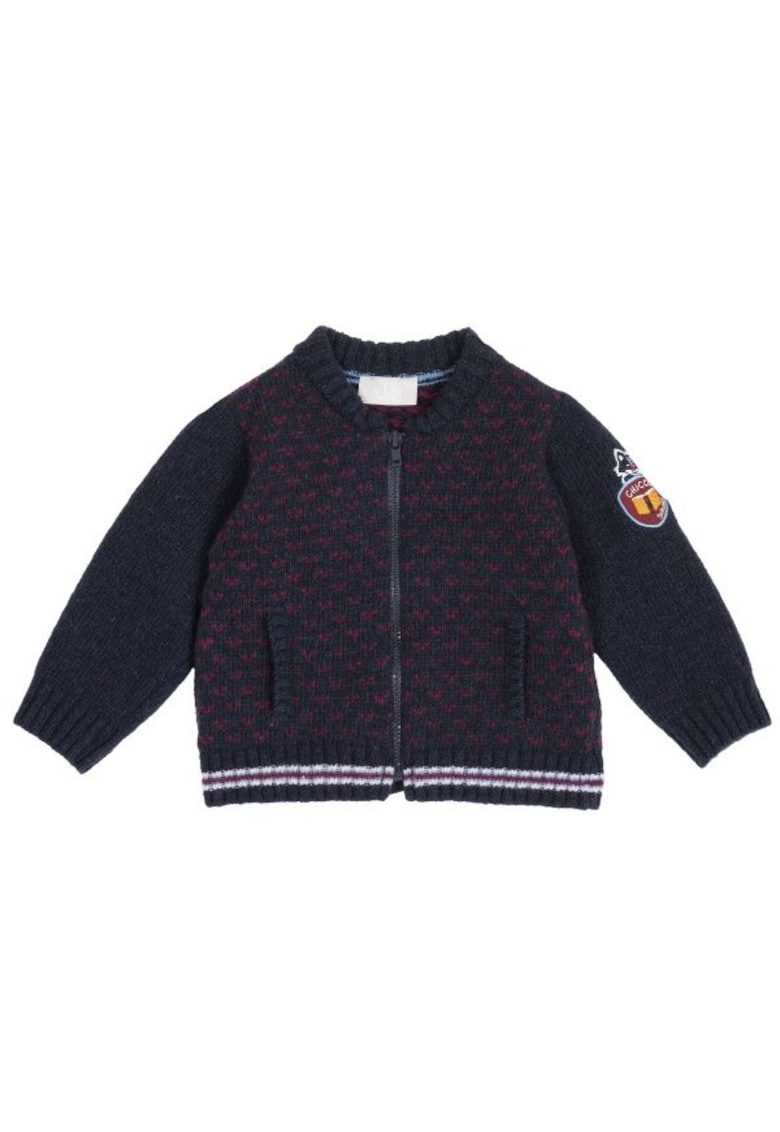 Pulover copii  cardigan bleumarin - 80% lana - 20% poliamida - stil elegant -