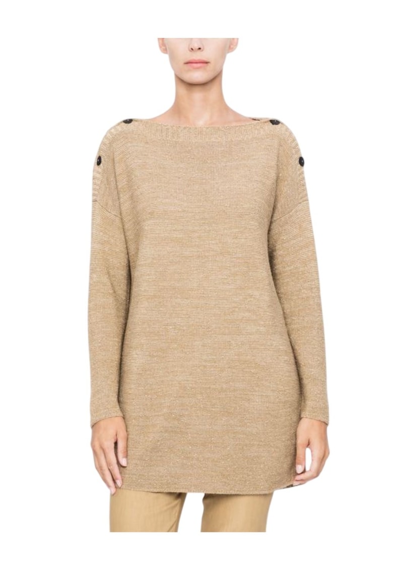 Pulover dama  clasic - auriu - viscoza -