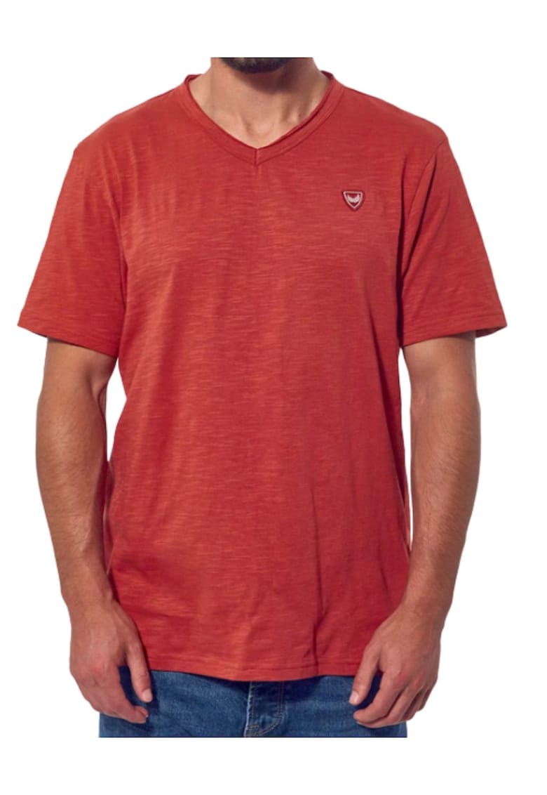 Tricou barbati  bumbac - portocaliu - croiala clasica