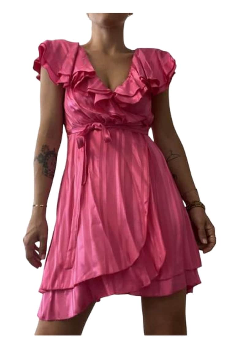 Rochie -  Viscoza - Roz -
