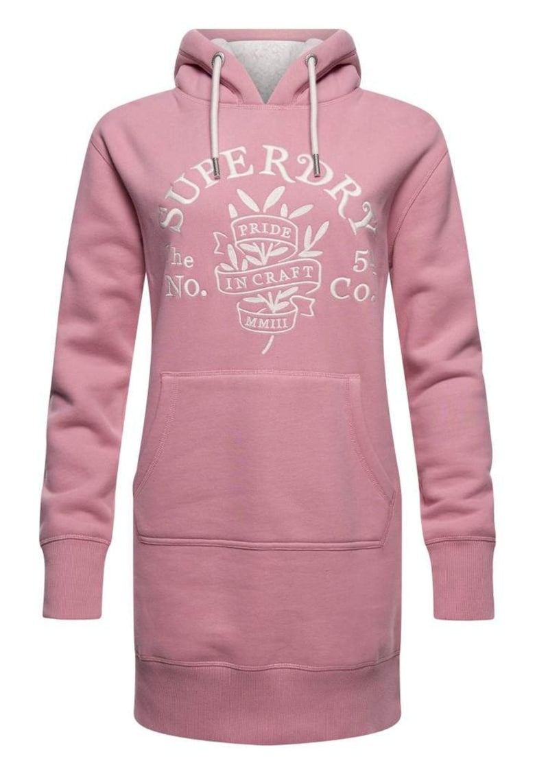 Rochie dama - Superdry - Bumbac - Roz - Roz