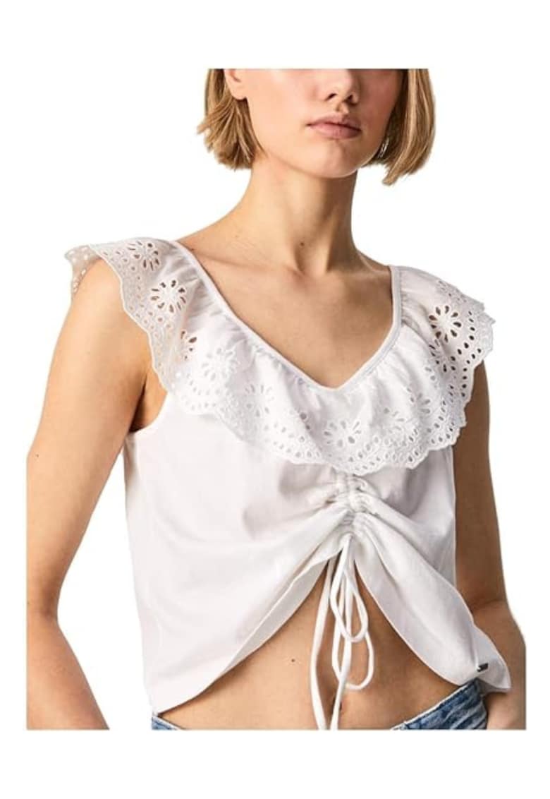 Top dama  Bumbac - Alb -