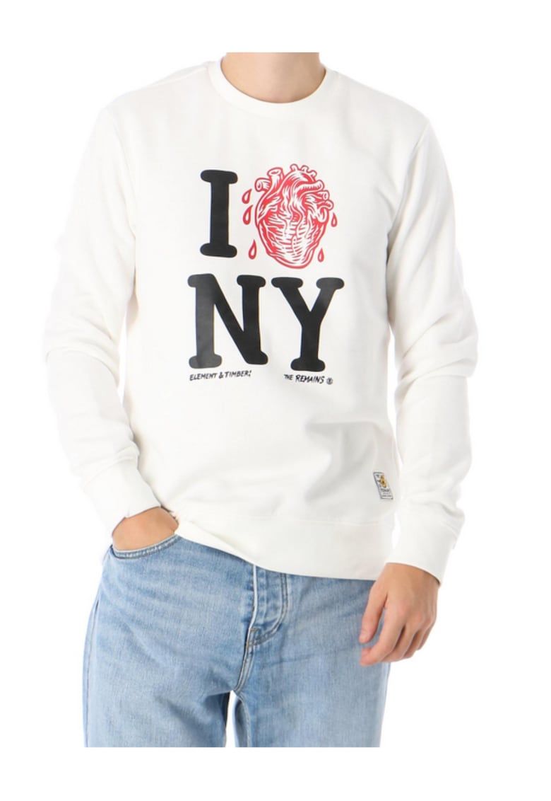 Bluza barbati  lifestyle - organica - alb - bumbac/poliestera`1s