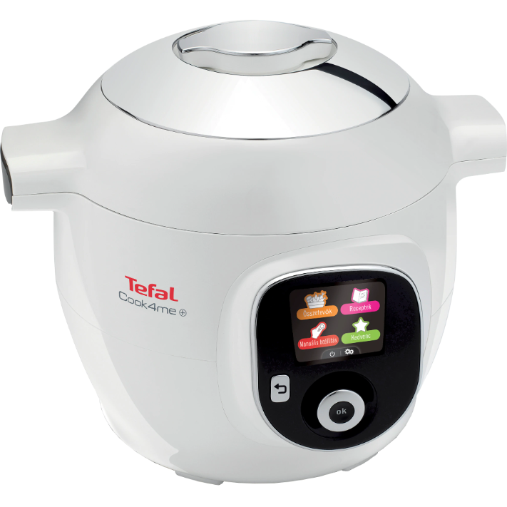 Multicooker Inteligent Cook4Me Gatire Presiune 6 Moduri Gatit Instructiuni Rapid Usor 150 Retete Capacitate 6L Alb