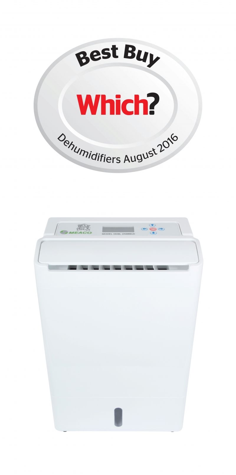 Dezumidificator Meaco DD8L Zambezi  12l/zi  Debit 150mc/h  Pentru 25mp  Higrostat  Timer  Functie ionizare si blocare copii
