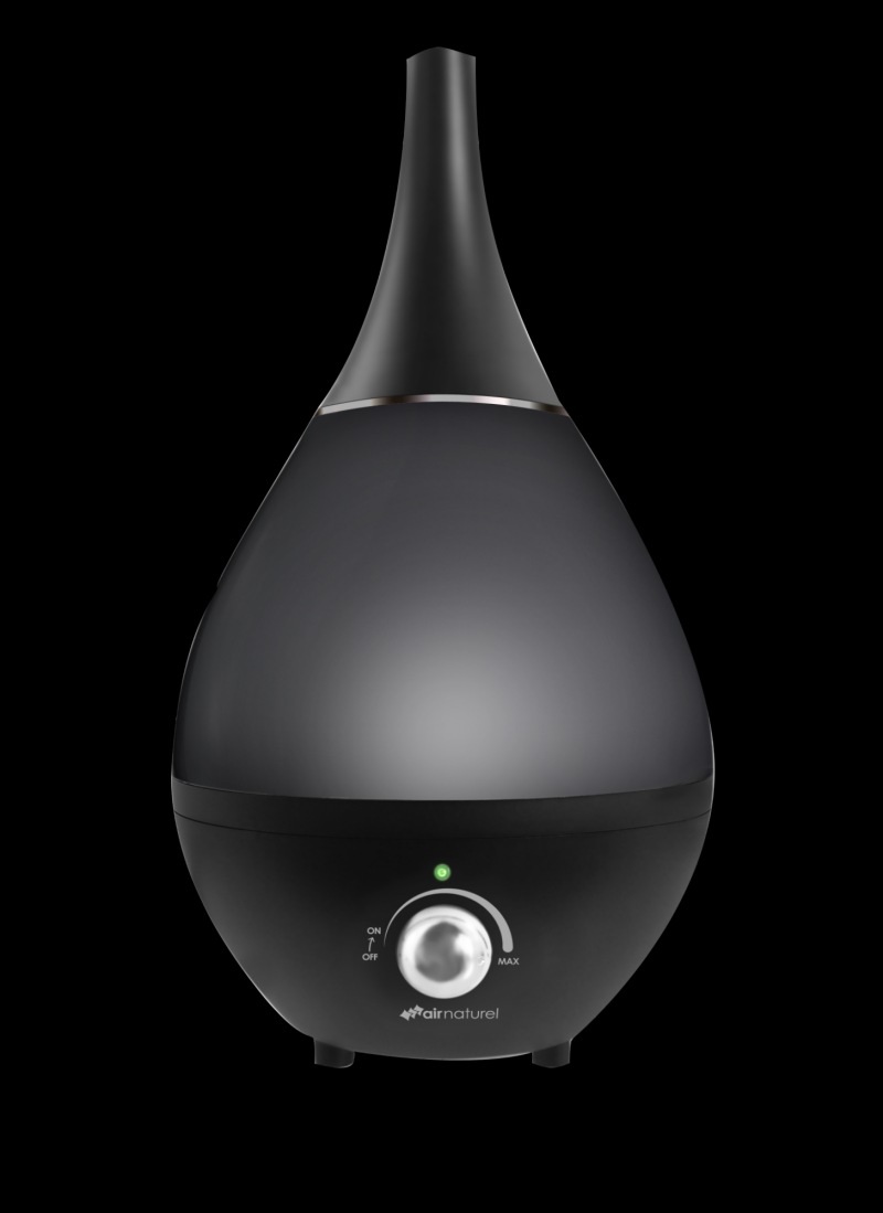 Umidificator de aer Air Naturel Gota New Black  Rata umidificare 350 ml/ora  Consum 30W/h  Pentru 30mp  Functie Higro-Smart