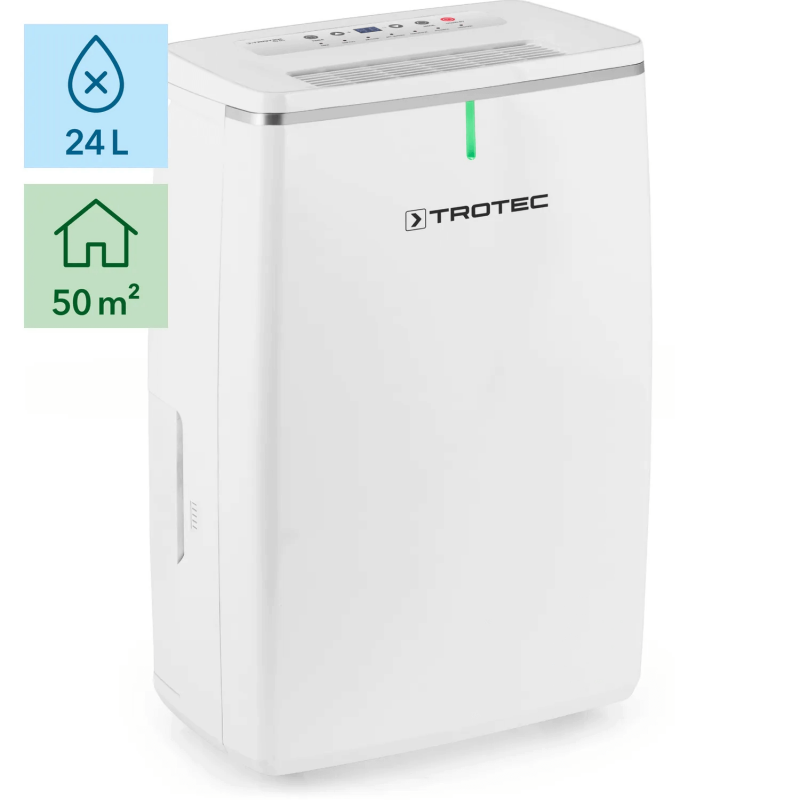 Dezumidificator Trotec TTK72E  24l/zi  Debit 195mc/h  Pentru spatii de pana la 50mp  Display  Timer  Higrostat  Uscare rufe