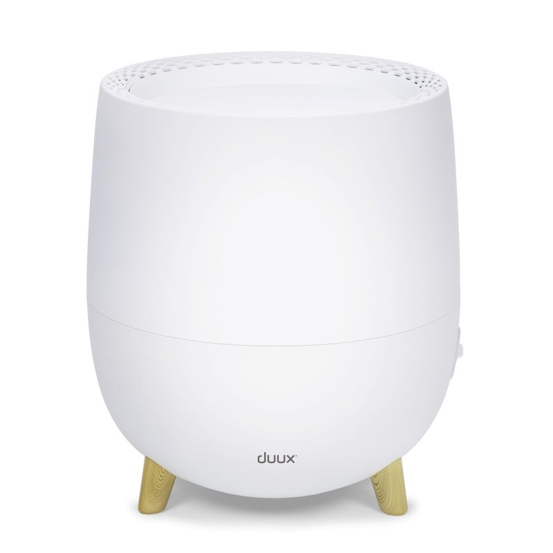 Umidificator si difuzor de aroma Duux Ovi  Rata umidificare 200 ml/ora  Consum 20W/h  Filtru pentru calcar/microbi  Pentru 30mp