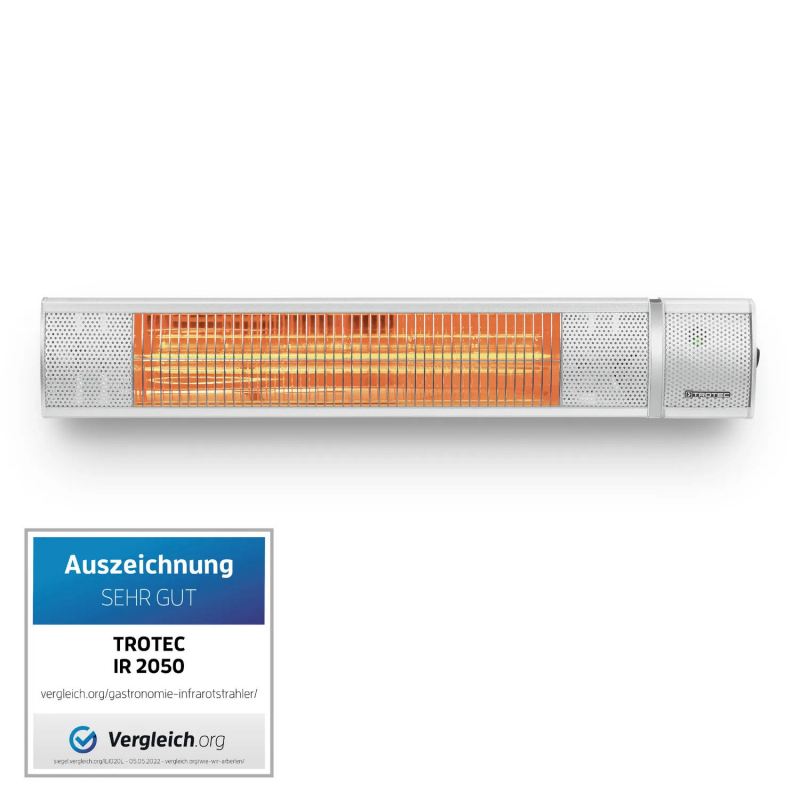 Radiator cu infrarosu IR 2050  Telecomanda  Putere 2000W  3 Trepte de incalzire  Montabil pe perete  Protectie IP65