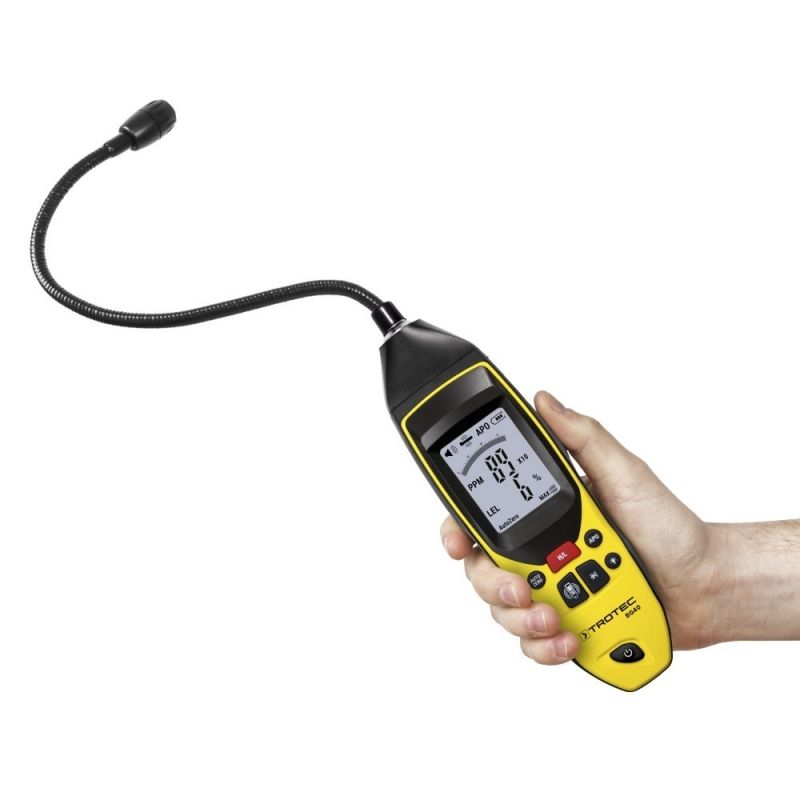 Detector de gaz Trotec BG40  Precizie 50ppm  Semnal vizual si sonor  Functia Auto-Power-Off