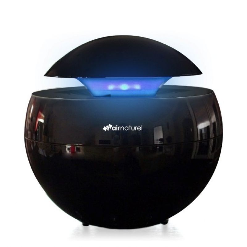 Purificator aer Buldair negru  Difuzor aroma  Ionizare  pentru 15mp  Consum 3W/h  Veioza  Filtrare cu hepa si carbune