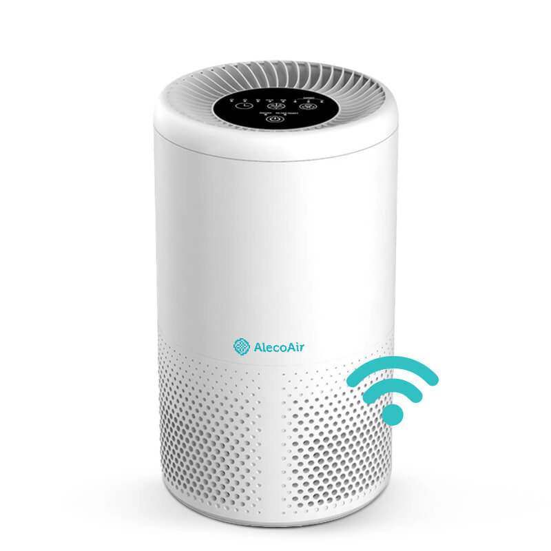Purificator de aer AlecoAir P15 KIDDO  Wi-Fi  Lampa UV -C Filtru HEPA si Carbune Activ  Functie Ionizare