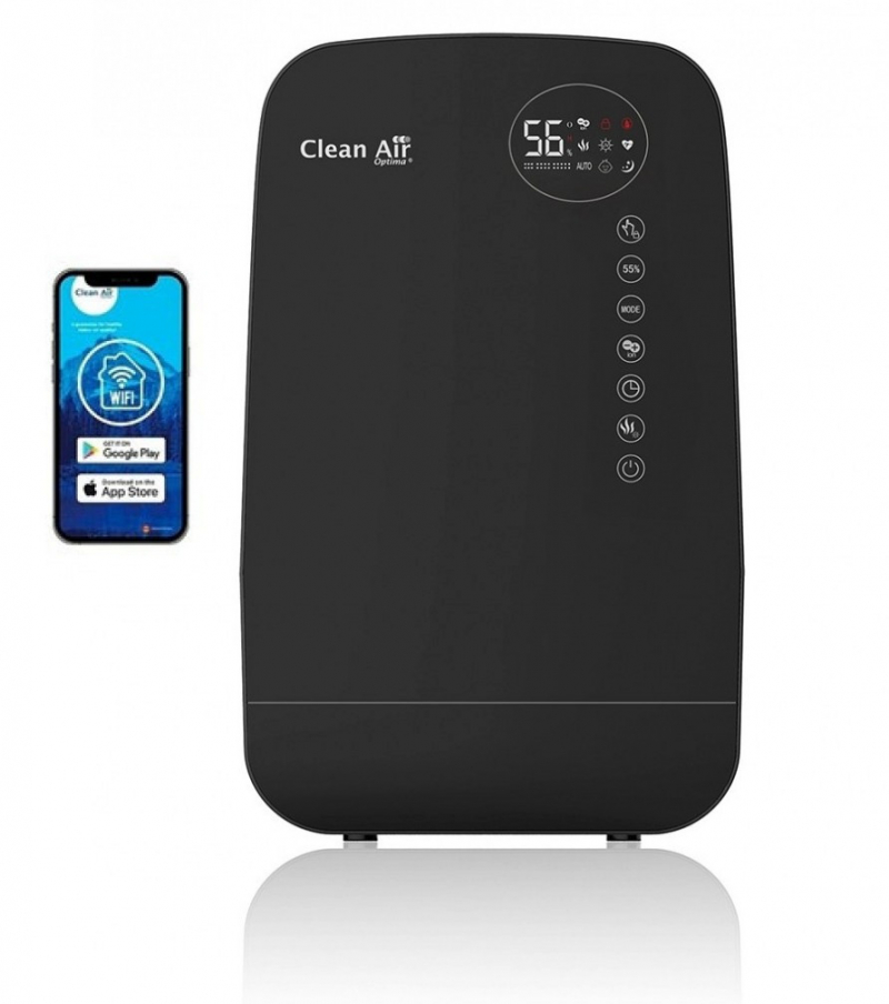 Umidificator si purificator Clean Air Optima CA607B  WiFi  Lampa UV-C  Ionizare  Difuzor aroma  Display  Timer