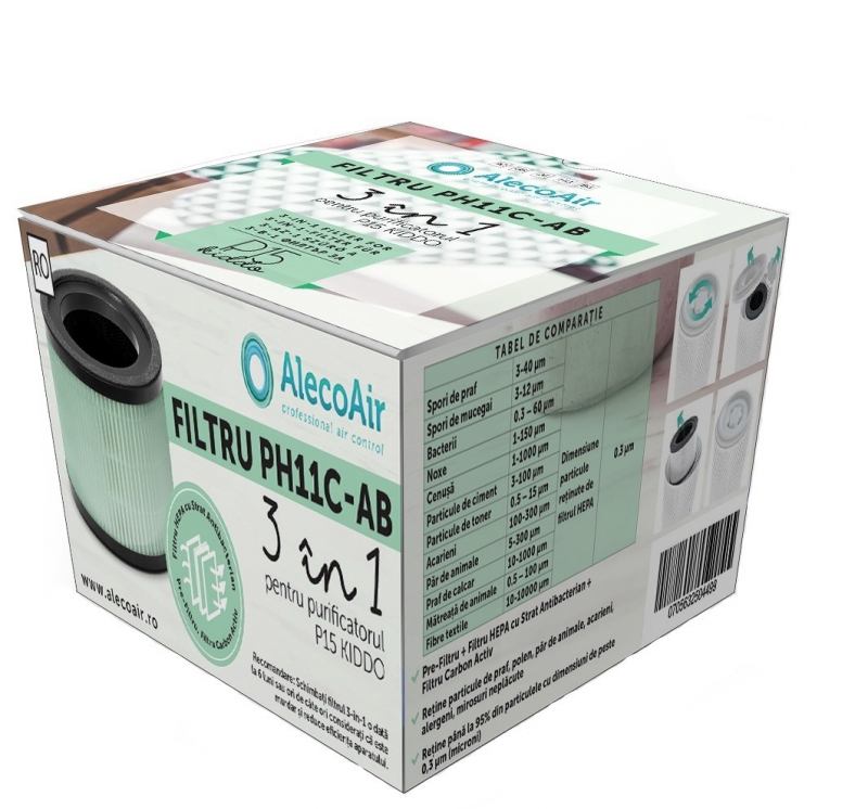 Filtru 3 in 1 cu strat antibacterian P40 SMART