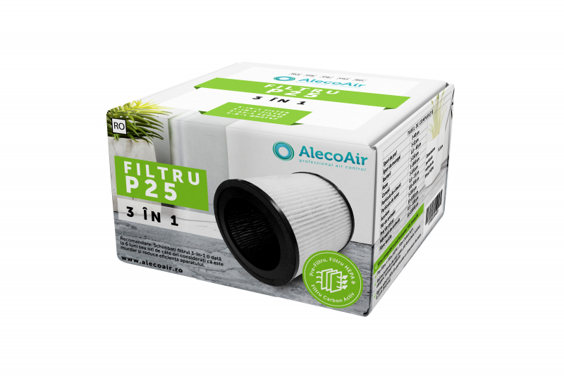 Filtru 3 in 1 cu Pre-Filtru  Filtru HEPA si Filtru Carbon Activ  compatibil cu purificatorul Exempl'air