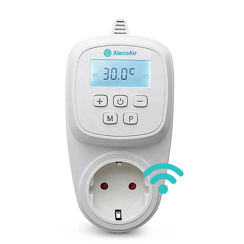 Priza Smart AlecoAir M30 cu termostat  WiFi  ChildLock  10 Parametrii Activi  Protectie IP 20