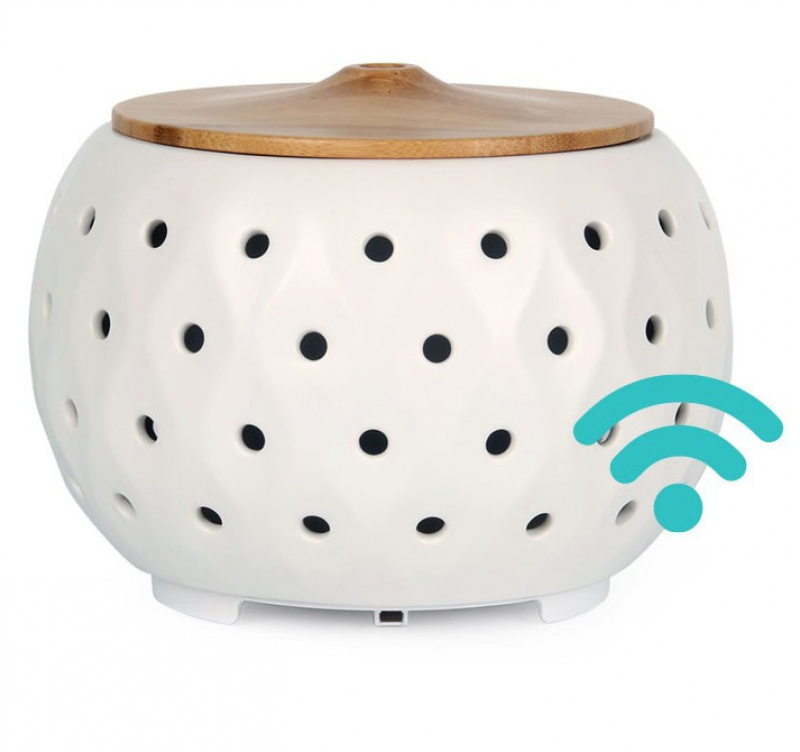 Difuzor de Arome AlecoAir A40 Blend din ceramica  WiFi  LED-uri lumina ambientala  rezervor 200 ml