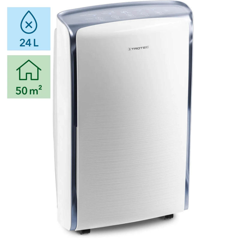 Dezumidificator TROTEC TTK73E Komfort  24 L/zi  Mod Uscare Rufe  Debit de aer: 130 m3/h  Display digital