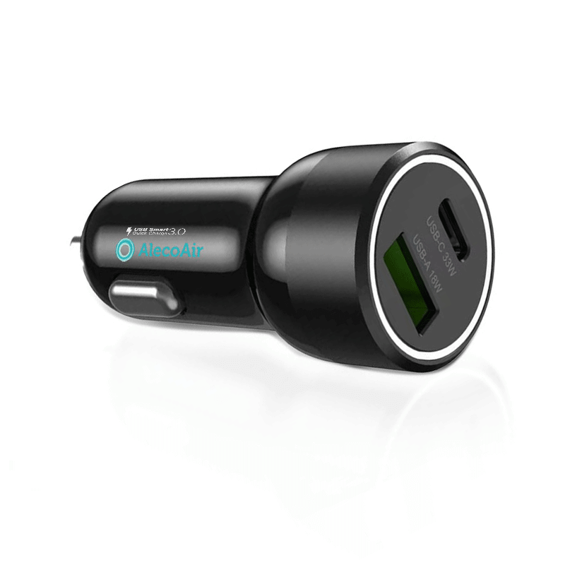 Incarcator de masina cu 2 porturi Tip A + Tip C AlecoAir G20-CC2S  Fast Charge