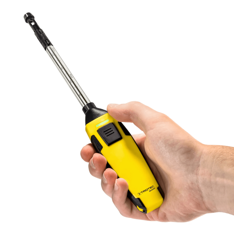 Anemometru cu fir cald TROTEC BA30WP cu senzor cu aplicatie smartphone  Raport date  Alarma  Valori minime/maxime