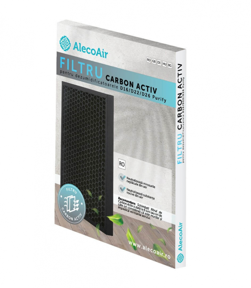 Filtru CARBON ACTIV pentru dezumidificatoarele AlecoAir D16  D22 si D26 Purify