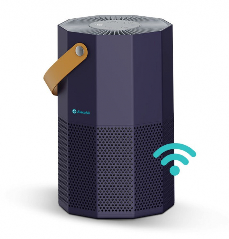 Purificator de aer AlecoAir P25 ROUBIQ  Wi-Fi  Lampa UV-C  Filtru True HEPA si Carbune Activ  Ionizare  PM 2.5