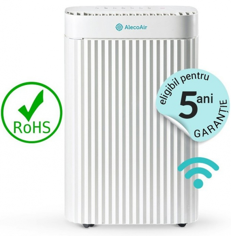 Dezumidificator si Purificator AlecoAir D25 ARIO 25 l /24h  WiFi  Lampa UV-C  Ionizare  TRUE HEPA + Carbon  Senzor PM 2.5