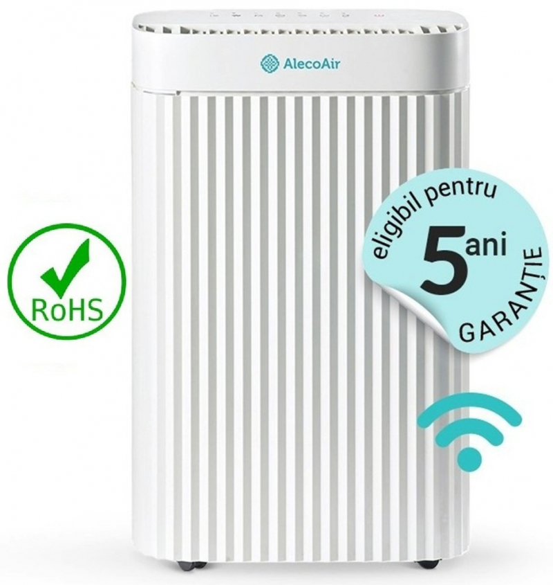 Dezumidificator si Purificator AlecoAir D35 ARIO 35 l /24h  WiFi  Lampa UV-C  Ionizare  TRUE HEPA + Carbon  Senzor PM 2.5