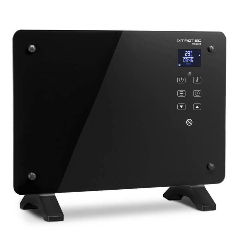 Resigilat - Aeroterma electrica Trotec TFC 220E  2200 W  Termostat  Display digital  Telecomanda  2 trepte ventilare
