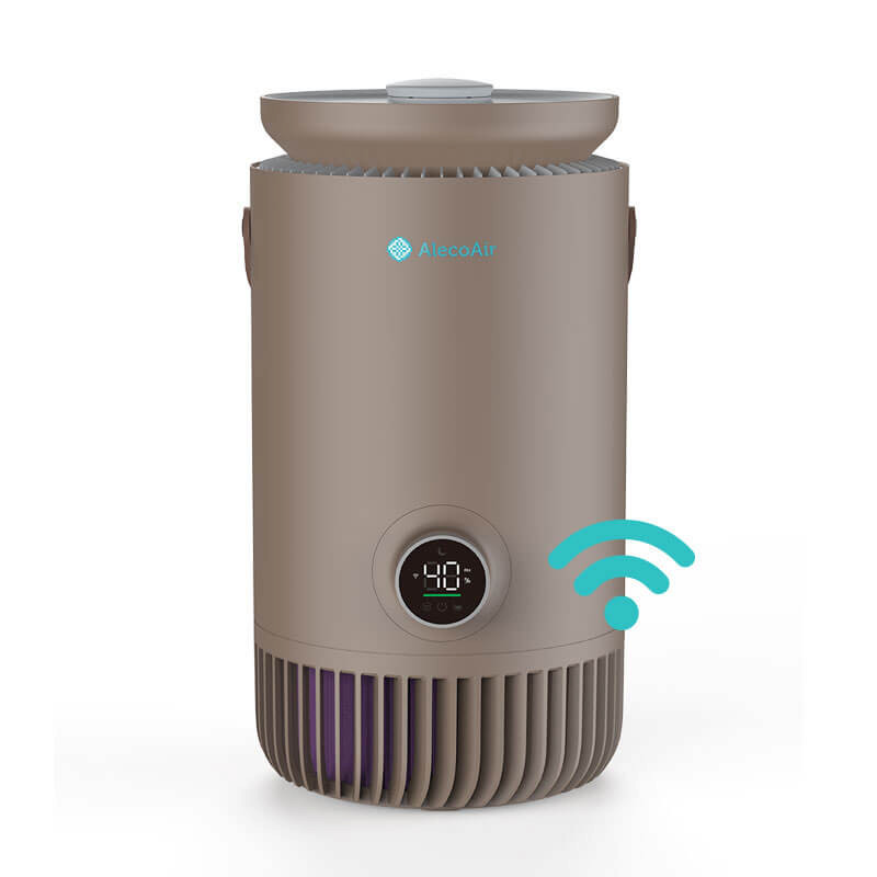 Purificator si Umidificator AlecoAir PU30 NUO Coffee  WiFi  Capacitate Umidificare 400 ml/h  True HEPA H13  Lampa UV-C  Ionizare