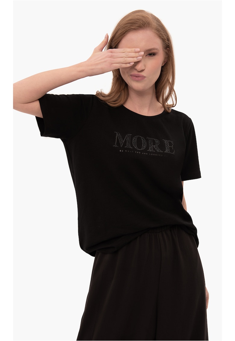 Tricou  T-More negru pentru femei - Negru