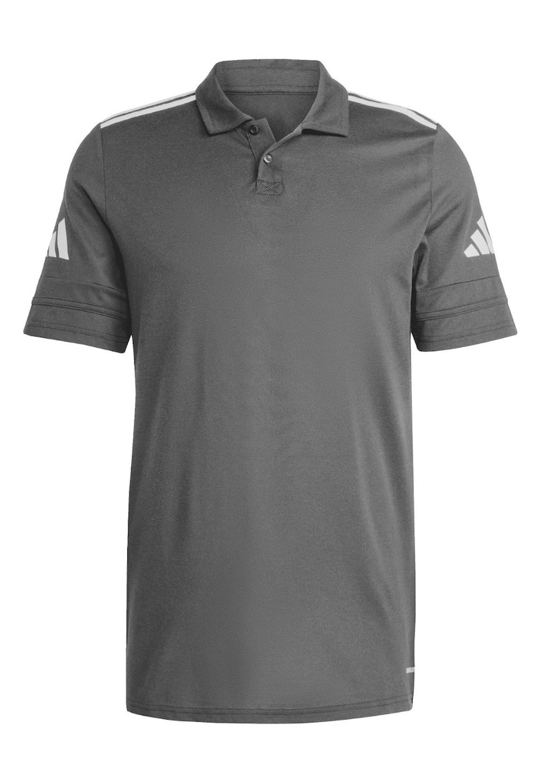 Tricou polo  Squadra 25 - gri - poliester reciclat - pentru barbati - cu guler si inchidere cu nasturi -