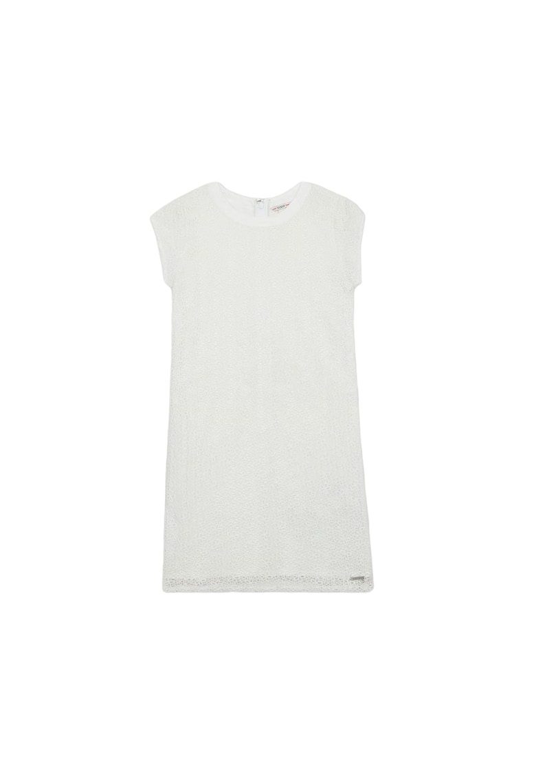 Rochie pentru copii cu croiala dreapta -  poliester - alb - 128cm