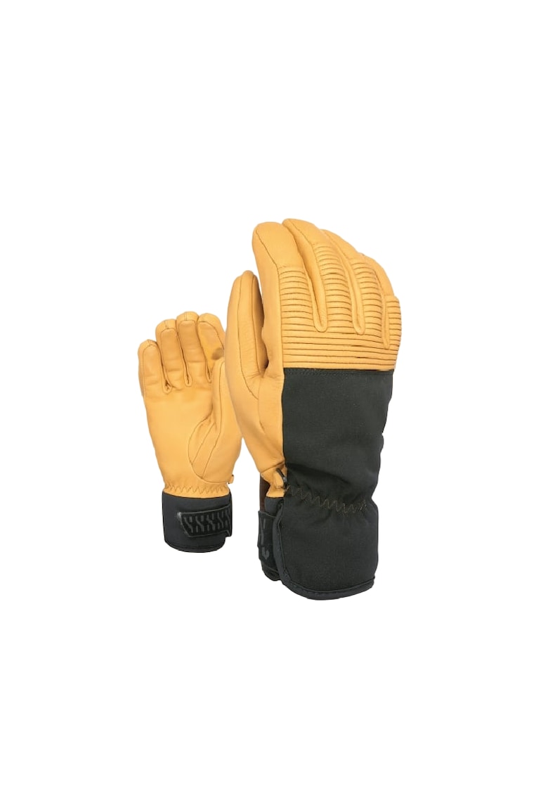 Manusi ski barbati - Level - Piele/Poliester - Negru/Galben -